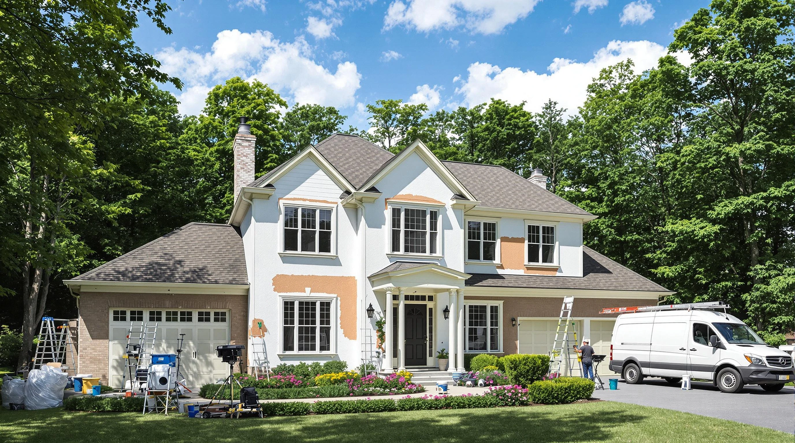 Wickliffe House Painters painting crew working in Euclid, OH