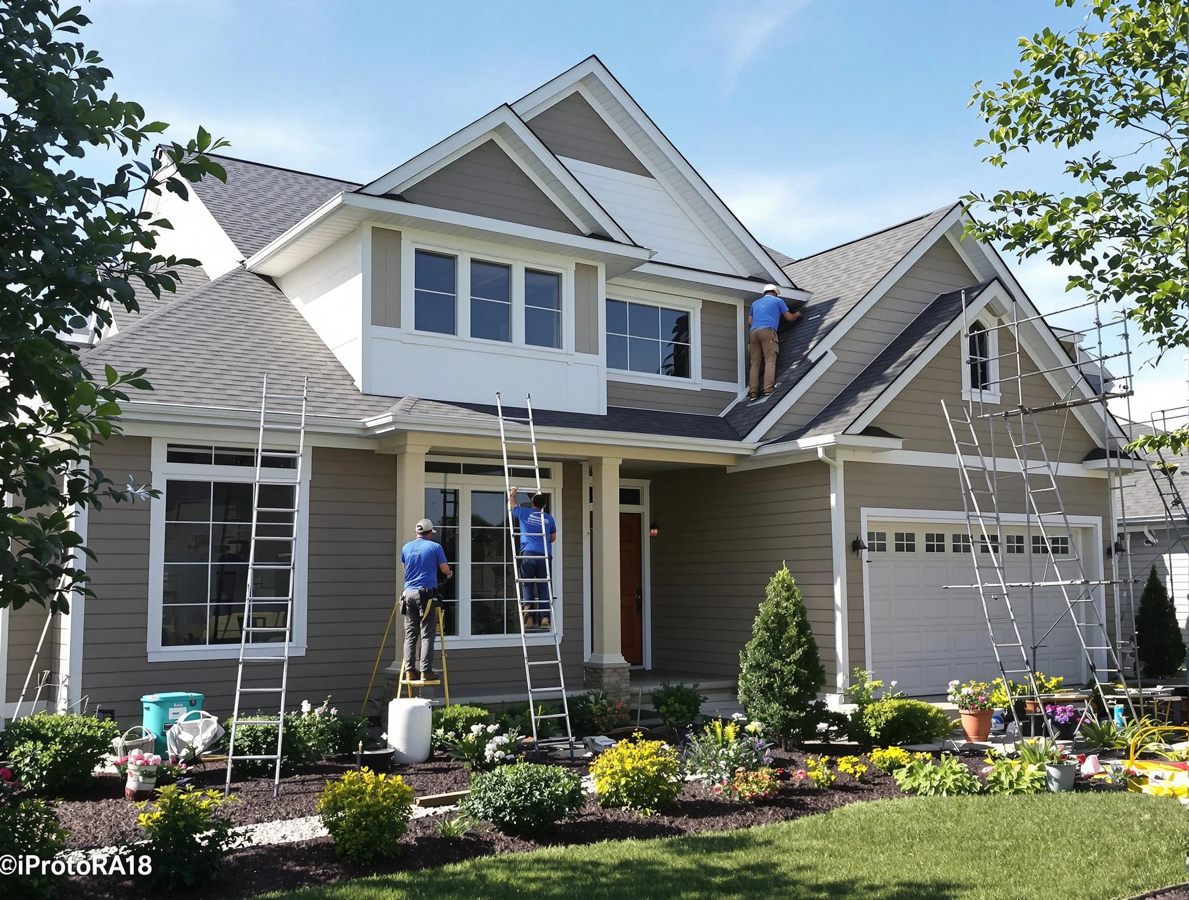 Detailed exterior painting by Wickliffe House Painters in Wickliffe